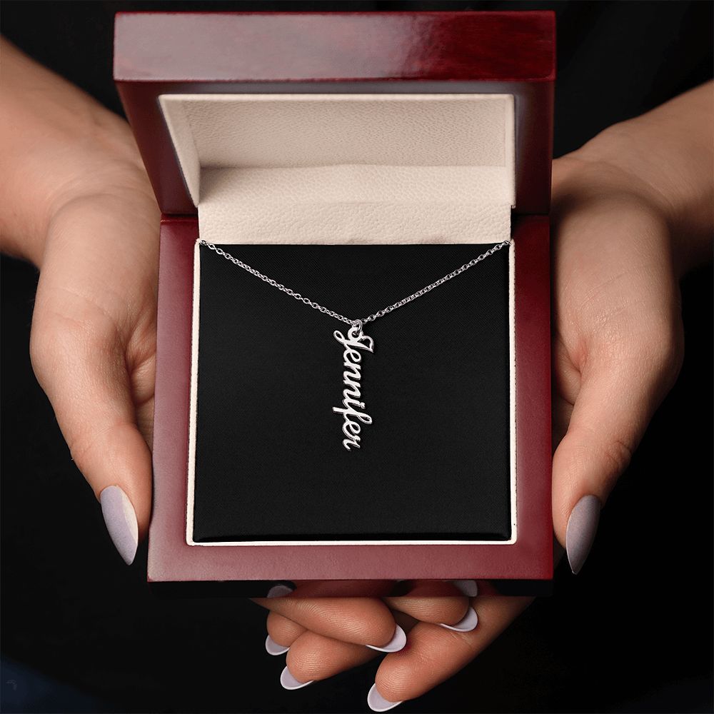 Personalized Vertical Name Necklace v2