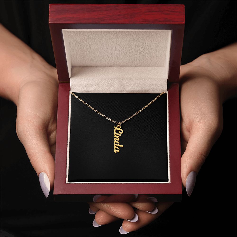 Personalized Vertical Name Necklace v2