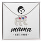 Mama, Est. 1985 - Personalized Baby Feet Necklace With Birthstone