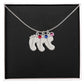 Personalized Baby Feet Necklace With Birthstone v2