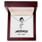 Mama, Est. 1997 - Personalized Baby Feet Necklace With Birthstone