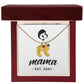 Mama, Est. 2001 - Personalized Baby Feet Necklace With Birthstone