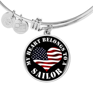 My Heart Belongs To A Sailor - Bangle Bracelet