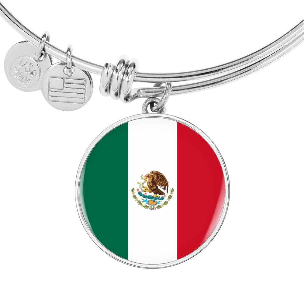 Mexican Flag - Bangle Bracelet