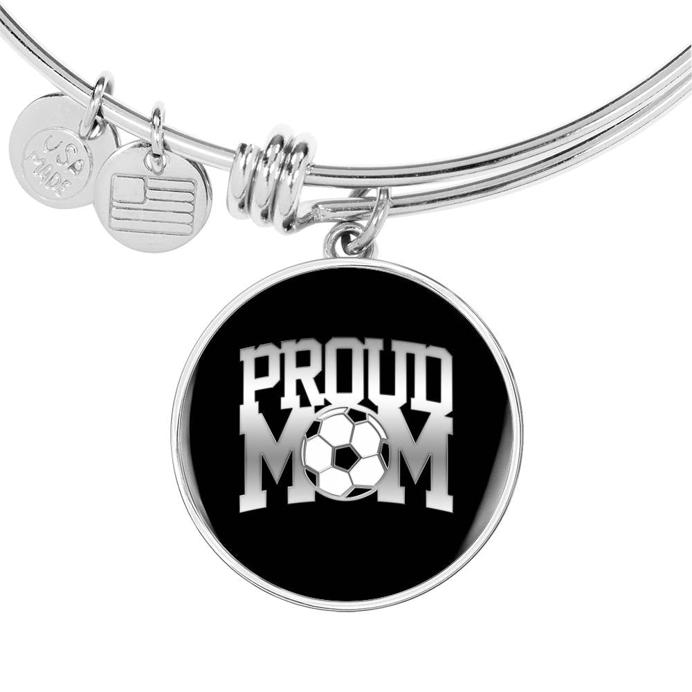 Proud Soccer Mom - Bangle Bracelet