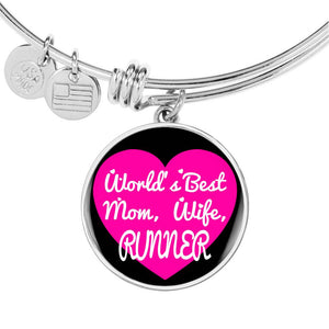 World's Best Mom, Wife, Runner - Bangle Bracelet