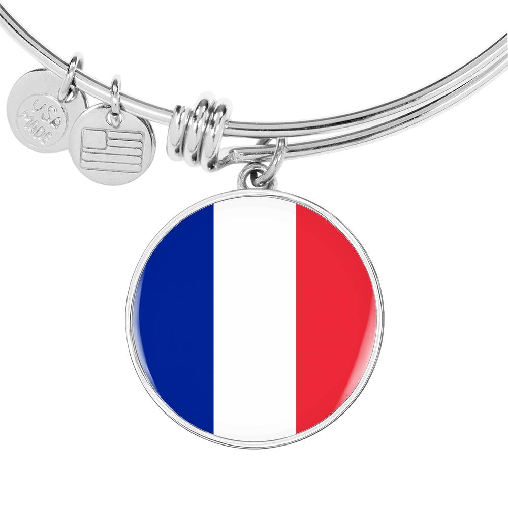 French Flag - Bangle Bracelet