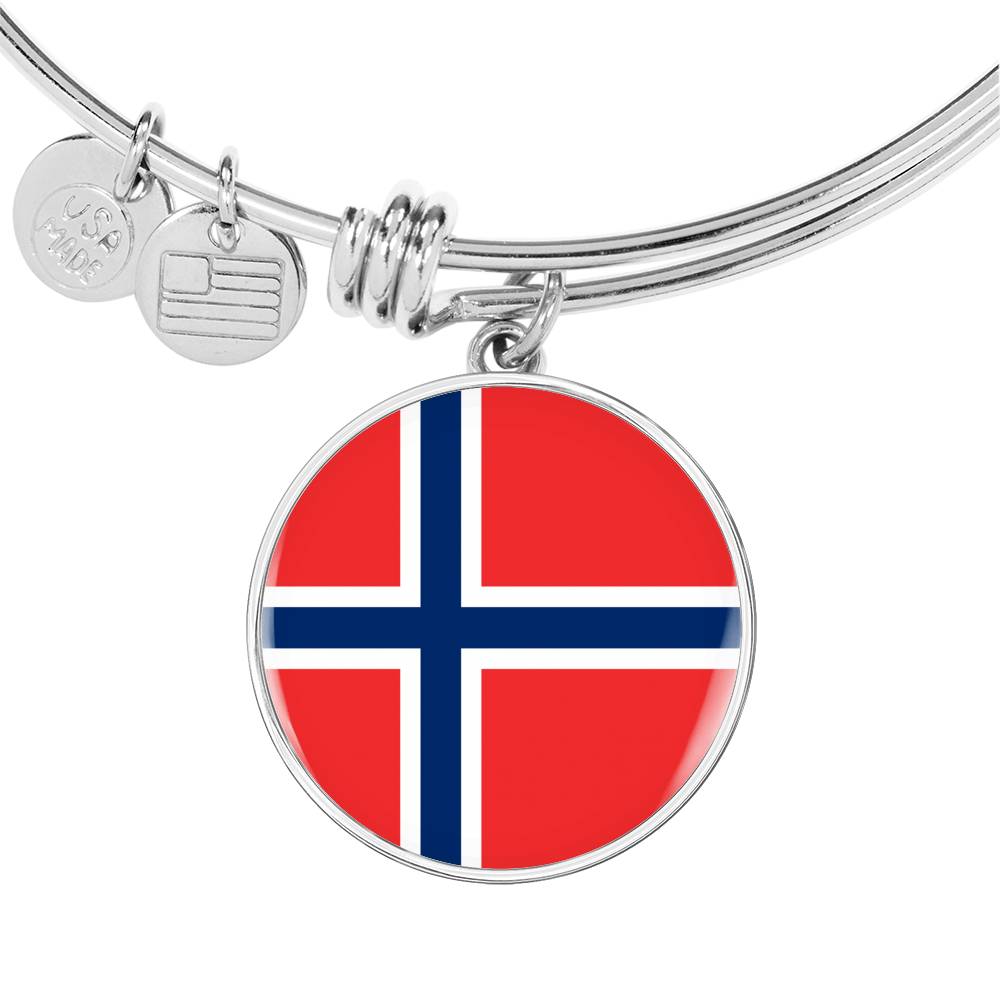 Norwegian Flag - Bangle Bracelet