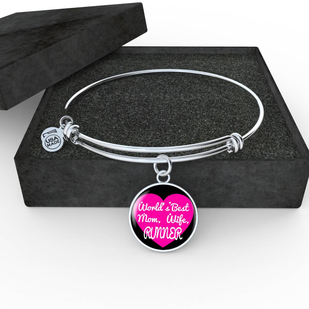 World's Best Mom, Wife, Runner - Bangle Bracelet