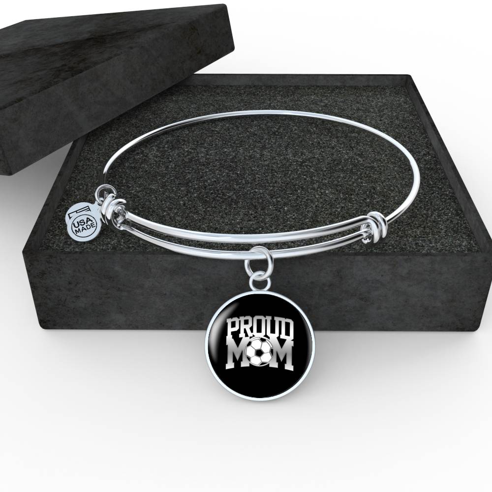 Proud Soccer Mom - Bangle Bracelet