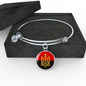 Stylized Tryzub And Red-Black Flag - Bangle Bracelet