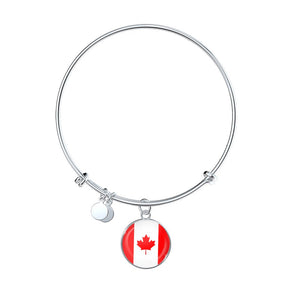 Canadian Flag - Bangle Bracelet