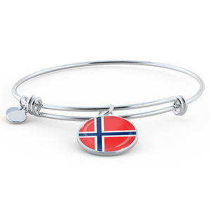 Norwegian Flag - Bangle Bracelet
