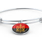 Stylized Tryzub And Red-Black Flag - Bangle Bracelet - Unique Gifts Store
