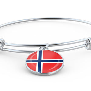 Norwegian Flag - Bangle Bracelet