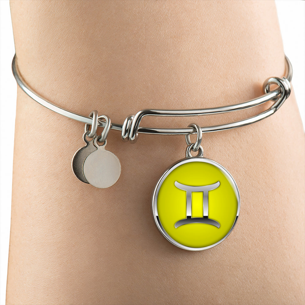 Zodiac Sign Gemini v2 - Bangle Bracelet