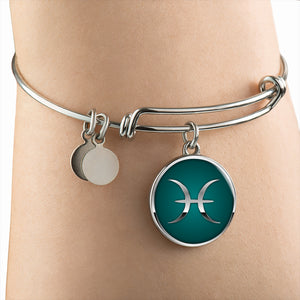Zodiac Sign Pisces v2 - Bangle Bracelet