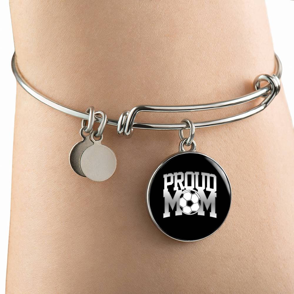 Proud Soccer Mom - Bangle Bracelet