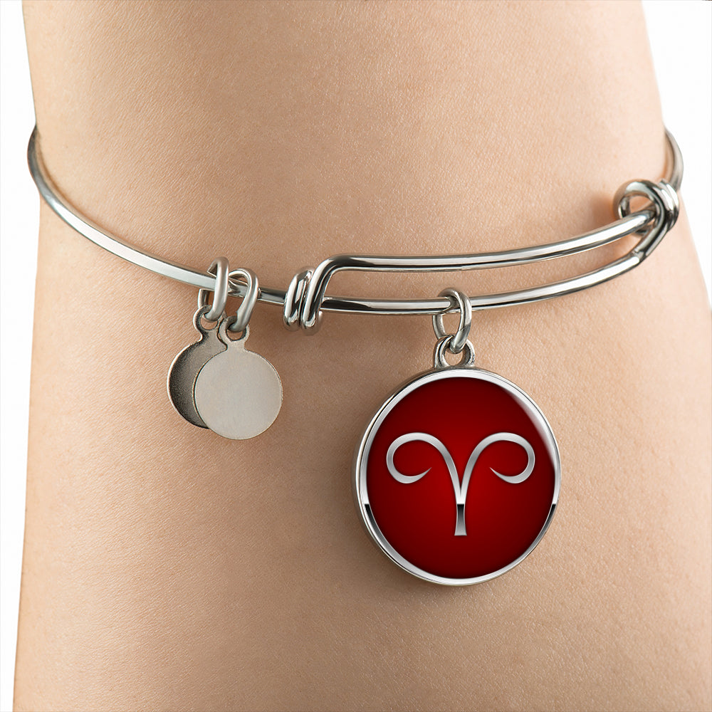 Zodiac Sign Aries v2 - Bangle Bracelet