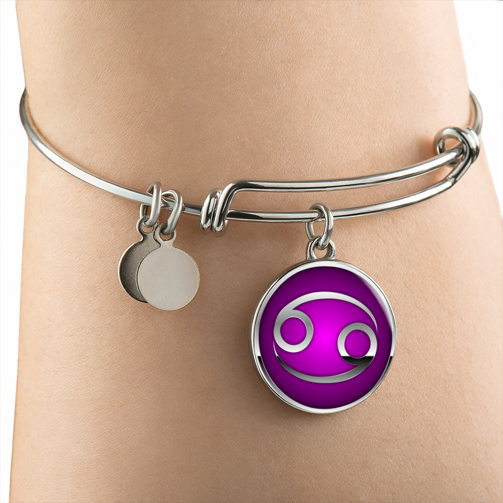 Zodiac Sign Cancer v2 - Bangle Bracelet