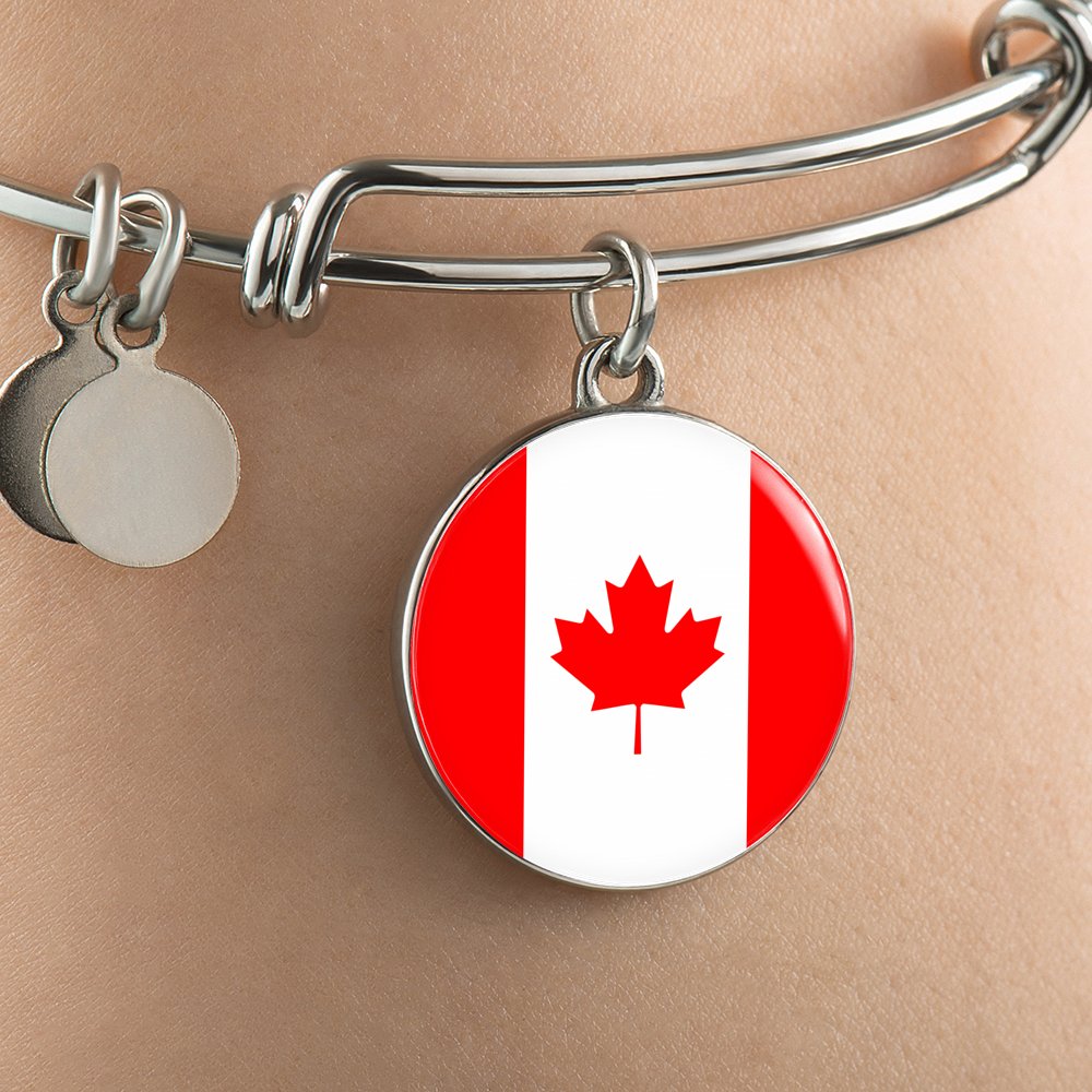 Canadian Flag - Bangle Bracelet