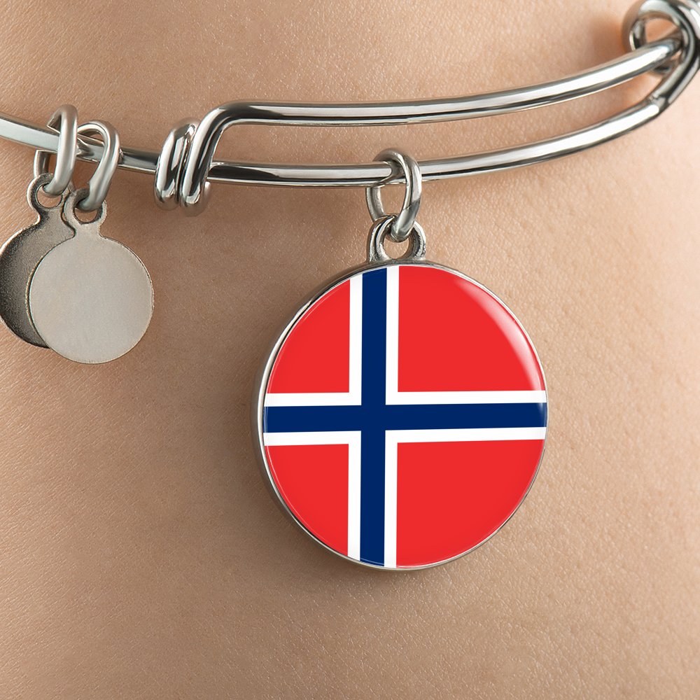 Norwegian Flag - Bangle Bracelet