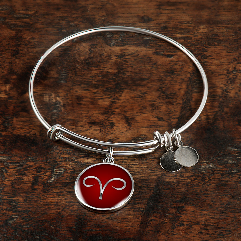 Zodiac Sign Aries v2 - Bangle Bracelet