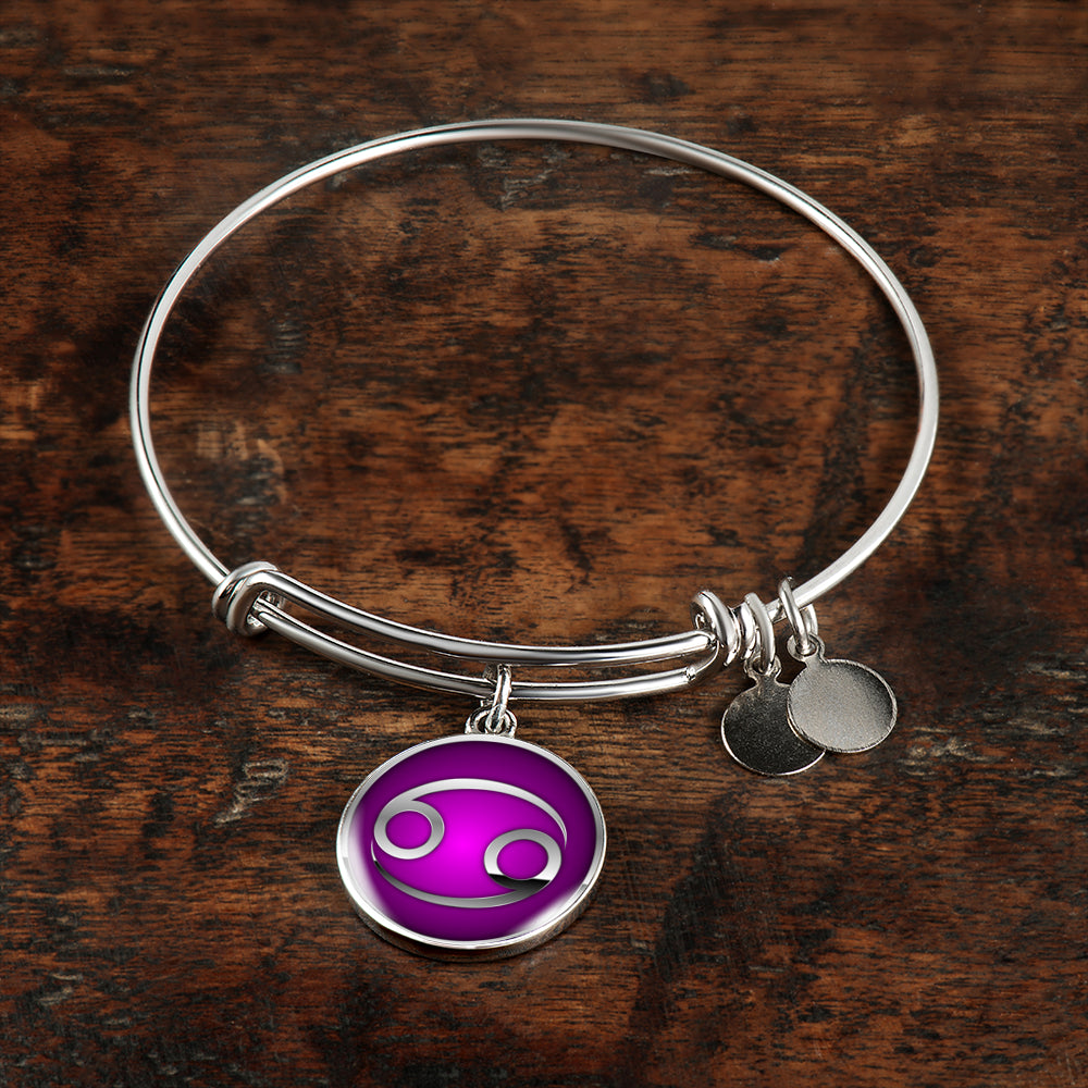Zodiac Sign Cancer v2 - Bangle Bracelet