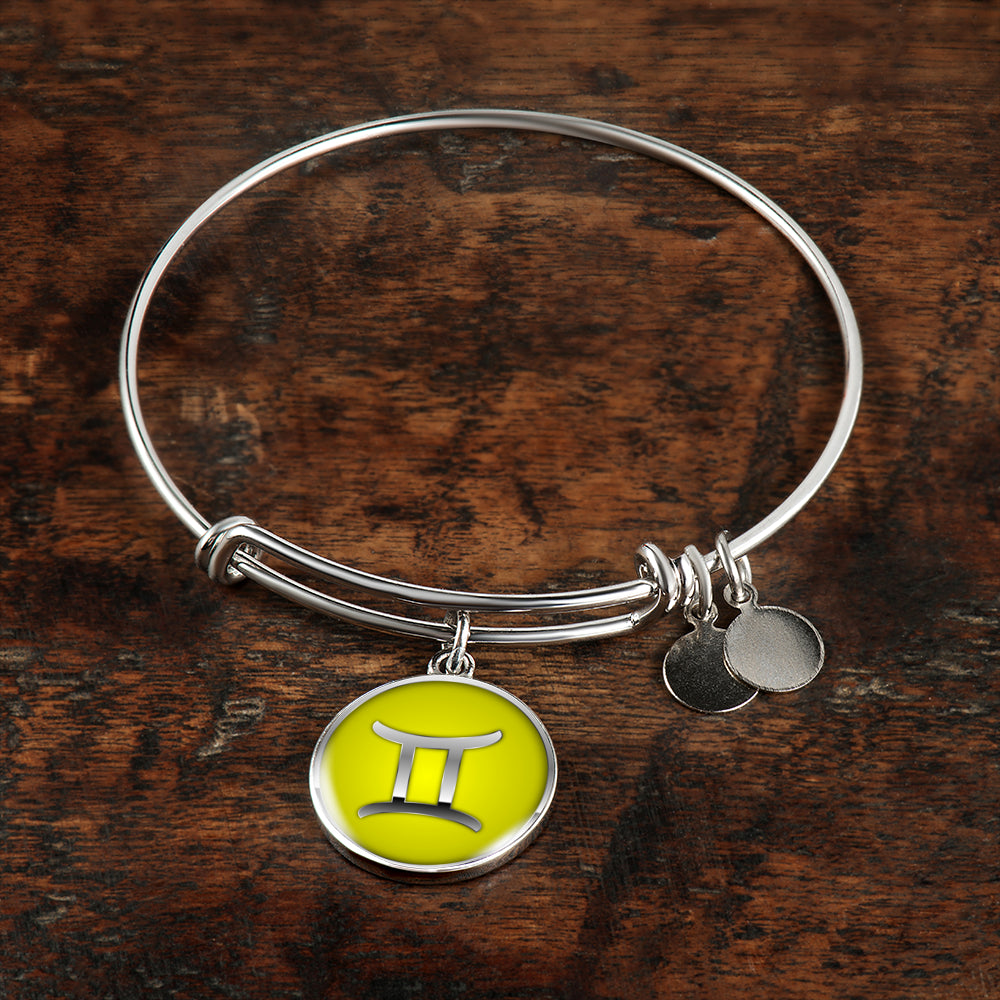 Zodiac Sign Gemini v2 - Bangle Bracelet