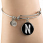 Initial N v2b - Bangle Bracelet