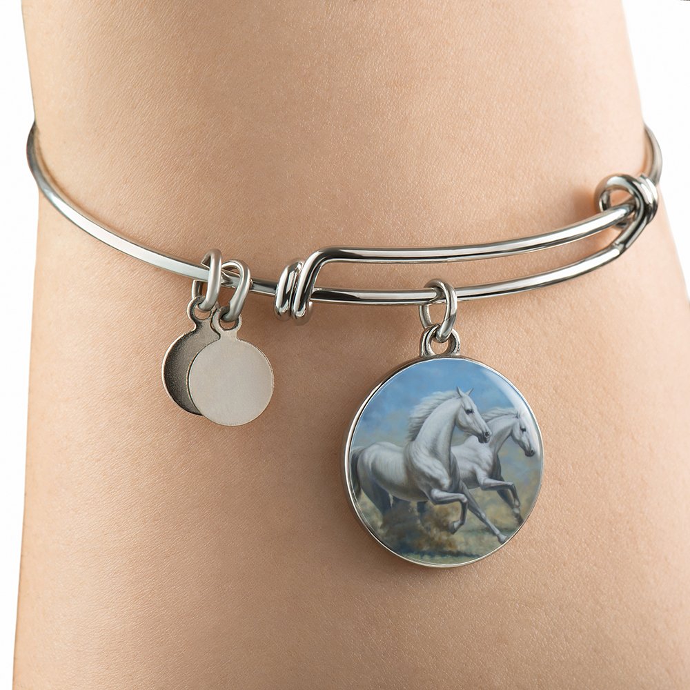 Running Horses - Bangle Bracelet