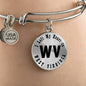 Heart In West Virginia v01 - Bangle Bracelet
