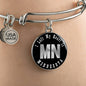 Heart In Minnesota v02 - Bangle Bracelet