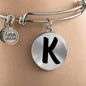Initial K v1b - Bangle Bracelet