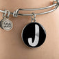 Initial J v2b - Bangle Bracelet