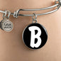 Initial B v3b - Bangle Bracelet