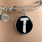 Initial T v2b - Bangle Bracelet