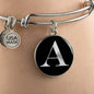 Initial A v2a - Bangle Bracelet