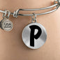 Initial P v1b - Bangle Bracelet