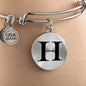 Initial H v1a - Bangle Bracelet