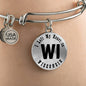 Heart In Wisconsin v01 - Bangle Bracelet