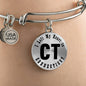 Heart In Connecticut v01 - Bangle Bracelet