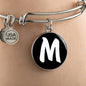 Initial M v3b - Bangle Bracelet