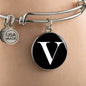 Initial V v3a - Bangle Bracelet