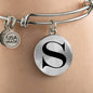 Initial S v1a - Bangle Bracelet