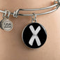 Initial X v2b - Bangle Bracelet