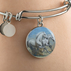 Running Horses - Bangle Bracelet