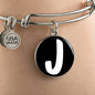 Initial J v3b - Bangle Bracelet