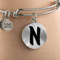 Initial N v1b - Bangle Bracelet