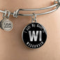 Heart In Wisconsin v02 - Bangle Bracelet
